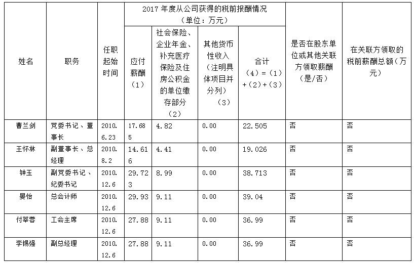 四川旅游發展集團有限責任公司薪酬信息披露（2017年度）